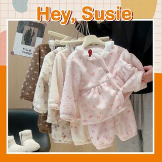  Set Lông Cừu Cổ Ren  Hoa Nhí Nâu  Hoa Kem  Da Báo Hồng  Thỏ Nơ Kem  Size 9-22kg Hey Susie S7142 
