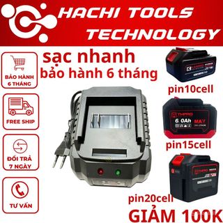  Bộ Sạc cốc kèm pin THPRO 21v chân pin phổ thông  cho khoan pin,siết bulong,quạt,cắt cỏ 