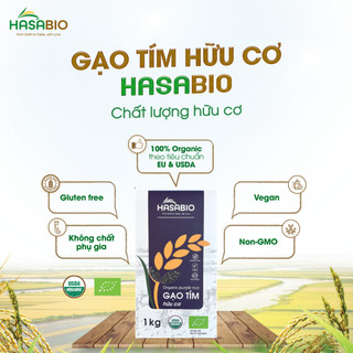 [HỮU CƠ] Gạo tím hữu cơ HASABIO 1kg
