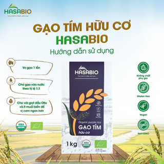 [HỮU CƠ] Gạo tím hữu cơ HASABIO 1kg