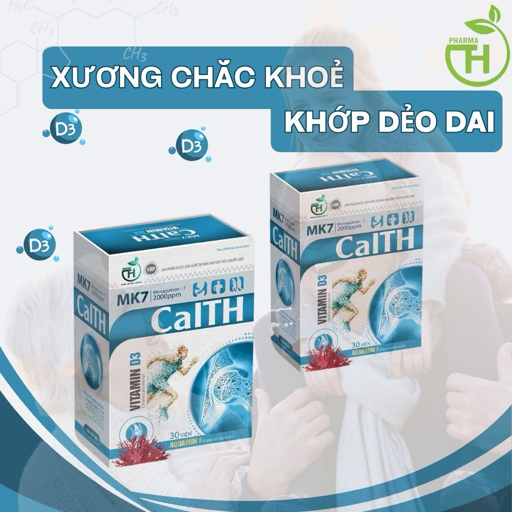 Viên uống Canxi MK7 K2 hữu cơ AQUAMINF CALTH – Hộp 30 viên