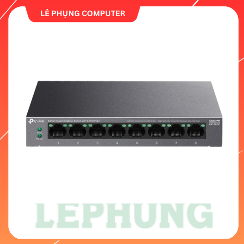 Switch POE Lan Gigabit 8 Cổng với 8 Cổng PoE+ TP-Link LS108GP- Bảo hành 24 tháng