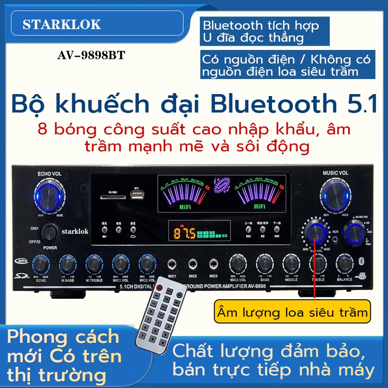 Amply Karaoke Bluetooth Starklok 9898