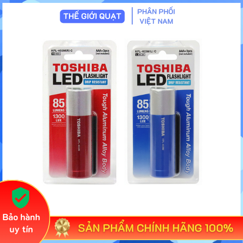 [HỎA TỐC] Đèn pin Toshiba Led Flashlight KFL-403M bỏ túi mini xài pin tiểu AAA - Hàng chính hãng