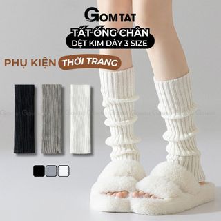  Tất ống chân dệt kim GOMTAT phong cách lolita cao cấp vớ ống chân y2k chất liệu mềm mịn co giãn - AJ-2501 