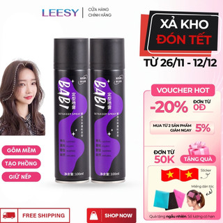  Gôm Xịt Tạo Phồng Giữ Nếp Tóc BABI Cao Cấp Xịt Phồng Tóc Tạo Kiểu Giữ Nếp Không Bết Dính - 100ml 