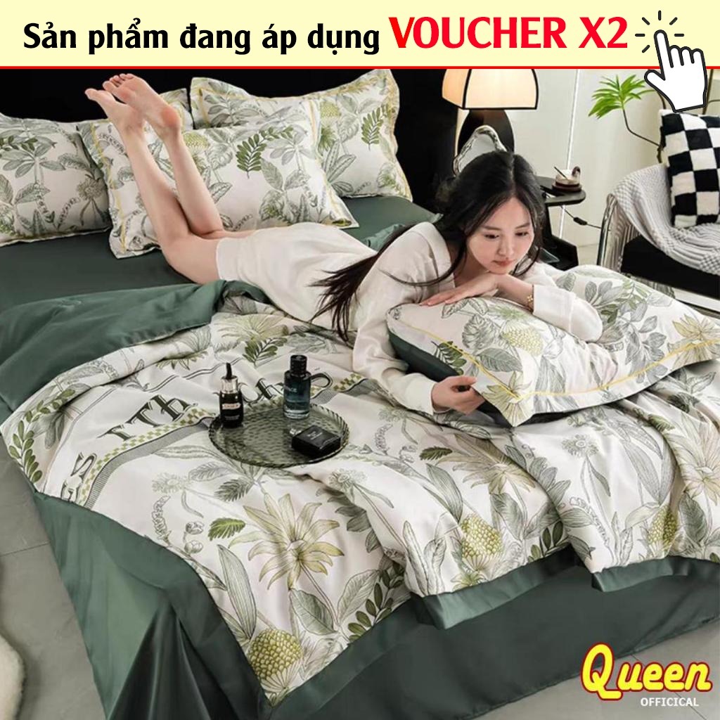 测试Set ga gối LỤA THÁI, ga giường m2, m4, m6x2m, m8x2m, chưa kèm chăn hè, drap lụa trải nệm - Queende