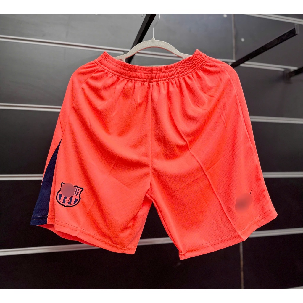 Quần đùi bóng đá vải thái clb Barca retro 2006  2015 2025 cam hồng quần thể thao nam mặc nhà thoáng 