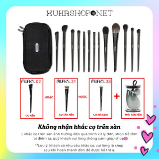   MUA.s Lux 13 cây tặng 2  Bộ Cọ Trang Điểm Mua.s Lux 13 Cây Lông Mịn Tán Đều Kèm Túi tặng 1 cây cọ và 1 set mút Mua.s 