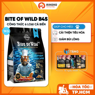  Hạt Bite Of Wild B45 1kg Cho Mèo - 45% Độ Đạm Không Chứa Ngũ Cốc Hạt Nhân Thịt Cho Mèo - Aikoko 