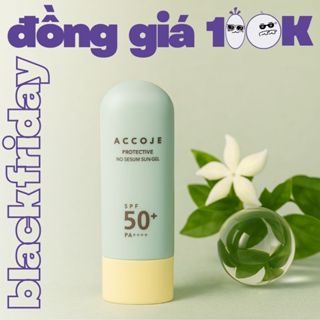  Accoje Kem chống nắng căng bóng nâng tone Protective No Sebum Sun Gel Cream SPF 50+PA++++ 50ml 