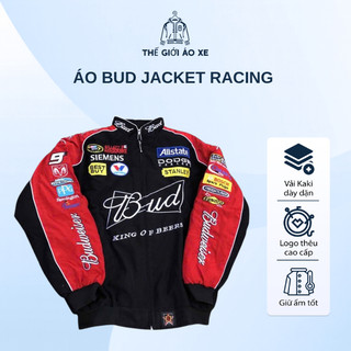  Áo Khoác Bud Racing Jacket cho nam nữ logo thêu vải dày dặn form chuẩn 