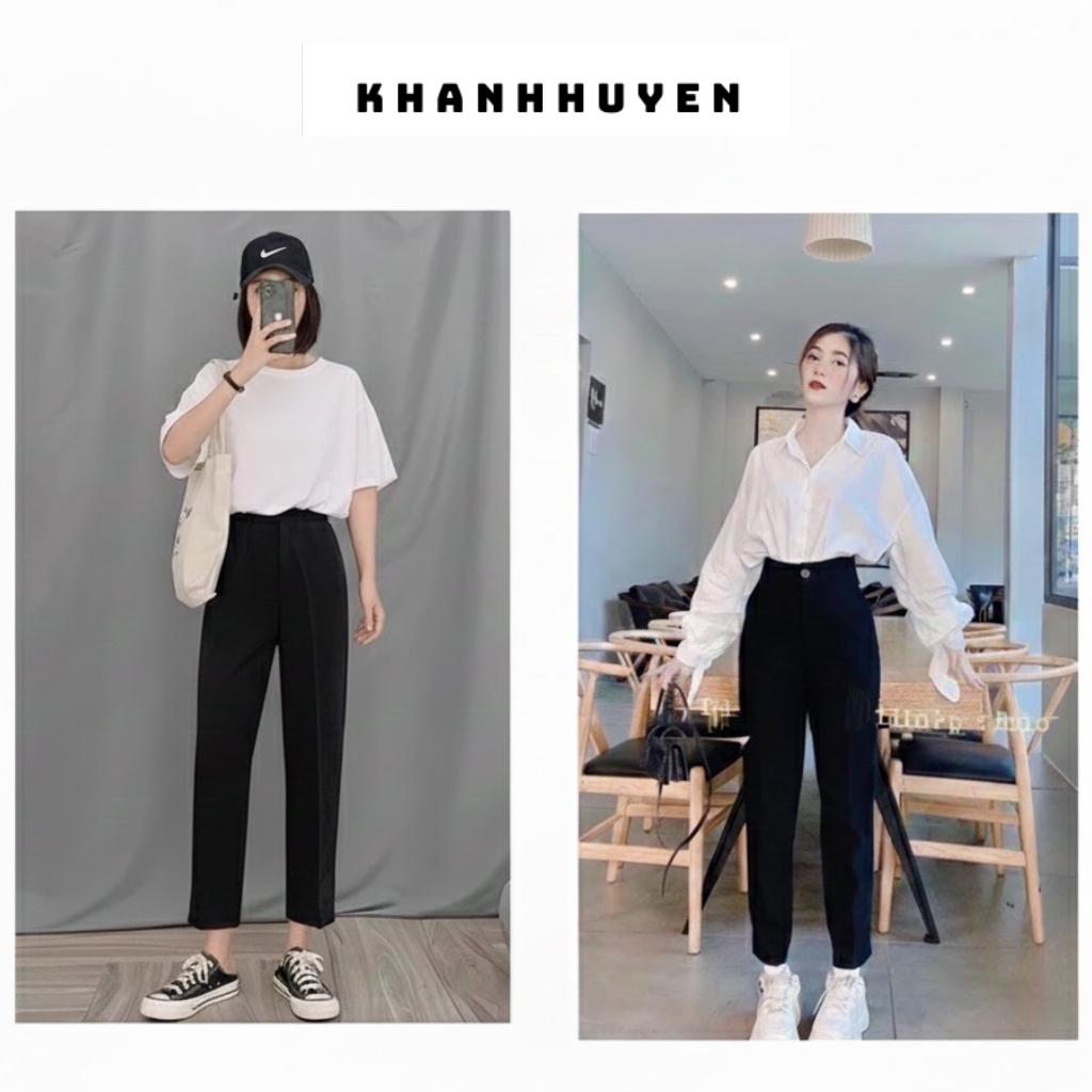 Quần Baggy Công Sở Nữ Lưng Cao 1 Nút – KH01 Form Chuẩn, Che Khuyết Điểm