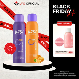  Xịt khoá nền BABI Vitamin C Xịt cố định makeup lâu trôi 16h chống nước kiểm soát dầu cấp ẩm cho da 