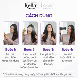 Xịt dưỡng tóc Lacei hỗ trợ phục hồi tóc hư tổn - chai 200ml