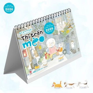  Lịch để bàn Thị trấn mèo 2026 - có ngày lịch âm và ghi chú - NXB Kim Đồng 