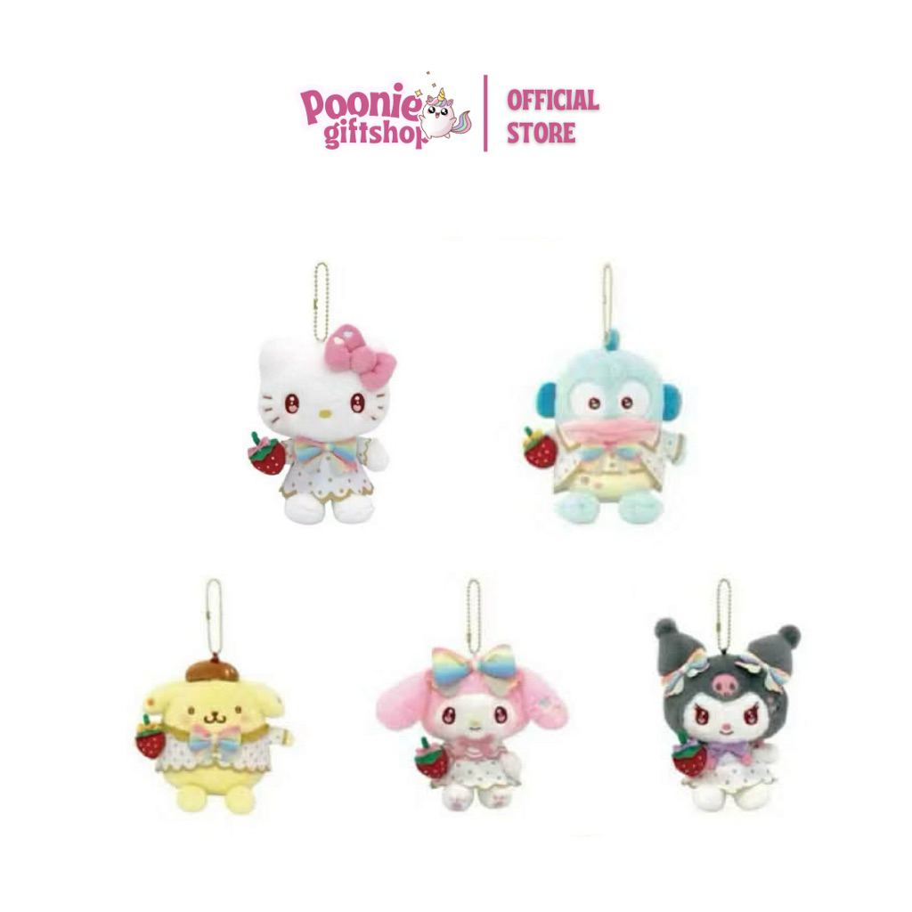 Móc khoá bông Sanrio 50th Anniversary Strawberry