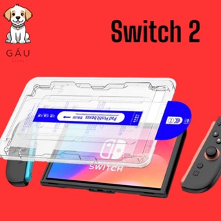 Kính cường lực Nintendo Switch 2 Cao cấp có khung, kính dán màn hình Switch 2, kính chống trầy máy chơi game