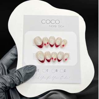   Hot Sale  Nail Box thiết kế mắt mèo ánh trăng vẽ cherry đỏ hot Hàn Quốc nhà Mynail M029 