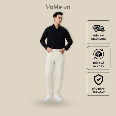 Quần Kaki Nam Hiện Đại DurableTex™ Vải Cotton Dày Dặn Cực Bền Non Branded 032 Dáng Ôm Vừa F2 24164 |YaMe|