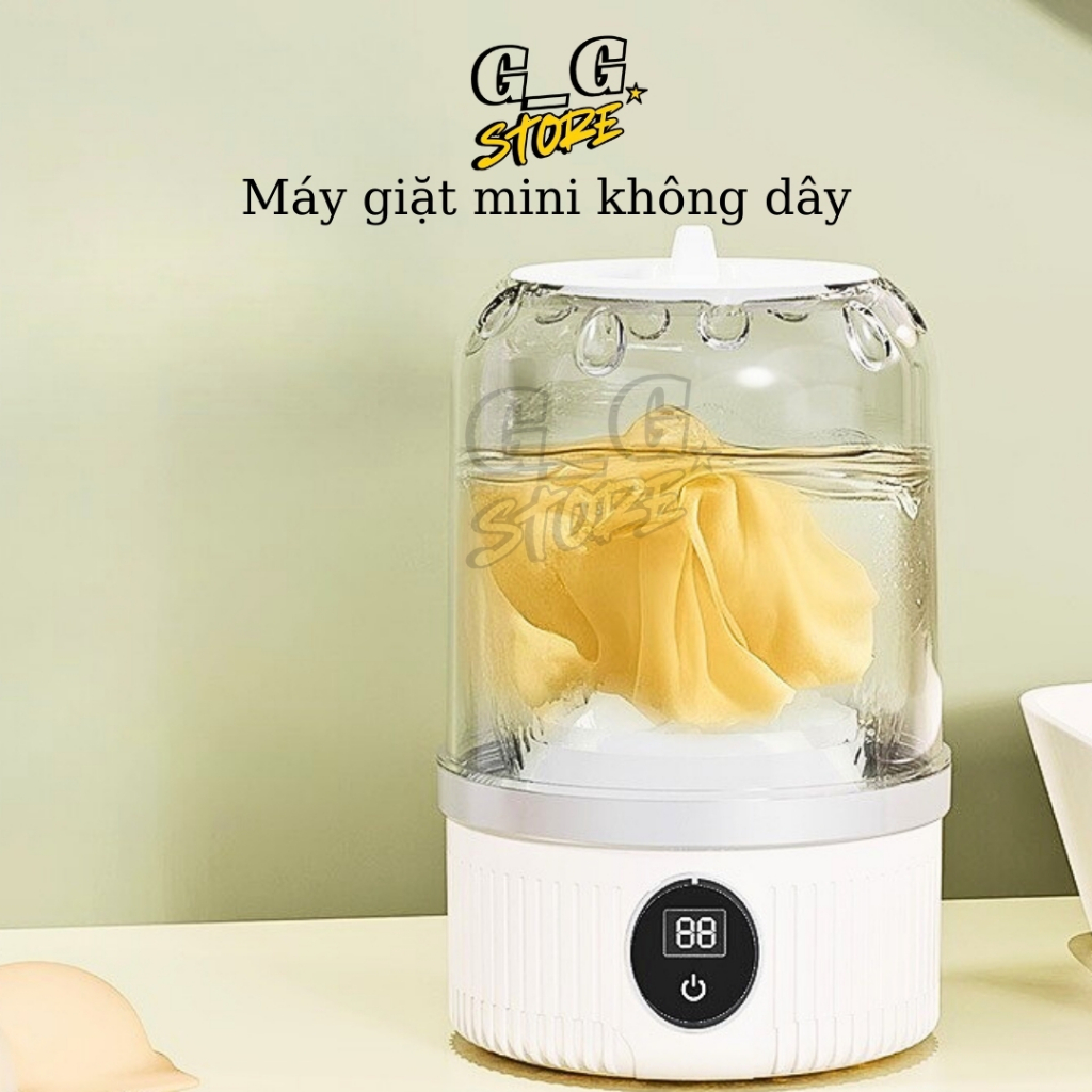 Máy Giặt Mini Không Dây -Giặt Đồ Nhỏ, Đồ Lót, Quần Áo Em Bé Tiết Kiệm Điện Và Nước Tiện Lợi -GGStore