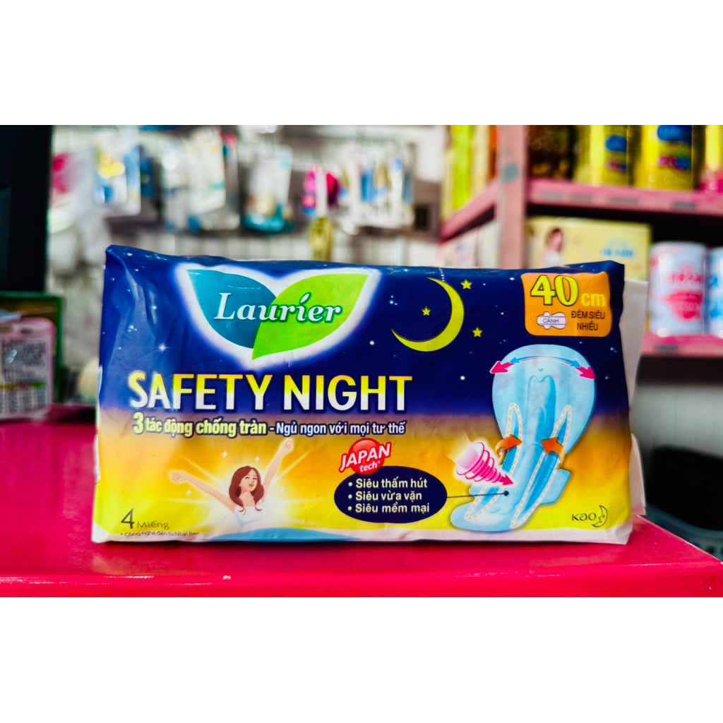 BVS ban đêm Laurier Safety Night siêu an toàn 4 miếng 40cm