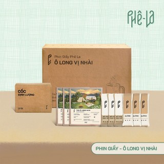   SET Phin Giấy  Trà Ô Long phin giấy Phê La  Hộp 10 gói : vị Nhài Sữa  vị Ô Long Truyền Thống 