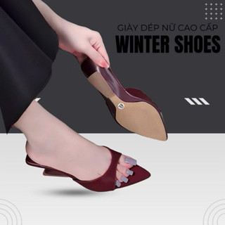 Giày cao gót WINTER SHOES (G52- đế xuồng bản satin ) cao 6cm xin xắn thời Trang hót 2025