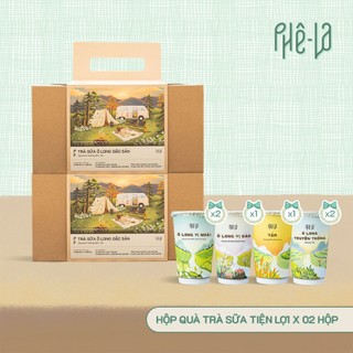   COMBO 02  Hộp Quà Trà Sữa Tiện Lợi - Hộp 06 ly 04 loại 