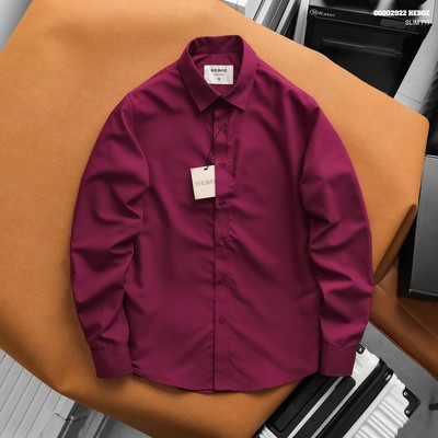 Áo sơ mi nam Heboz trơn - slim 3M, sơ mi nam bamboo dài tay công sở nhiều màu - 00002922