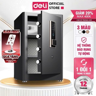   VOUCHER 500K Két Sắt Vân Tay DELI Cao Cấp Thiết Bị Két Sắt Bảo Hộ Tài Sản Có Thông Báo Giọng Nói Cho GĐình Cty 