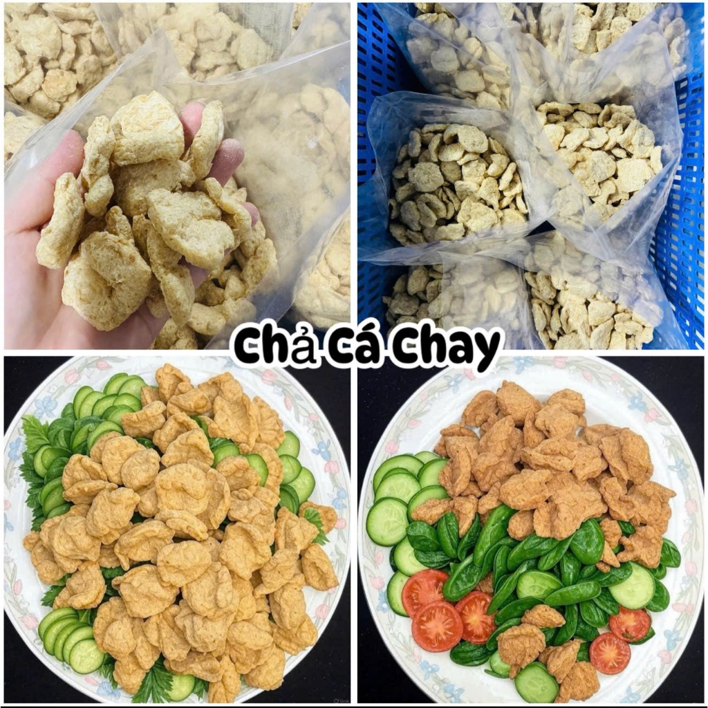 Chả cá chay sấy khô (chả cá chay khô,thịt chay)