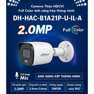  Camera Dahua B1A21P-U-IL-A màu mic chống nước chống bụi. 