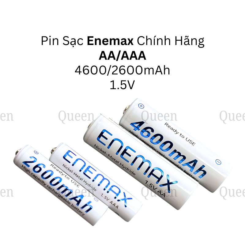Pin Sạc AA/AAA 4600/2600mAh 1.5V ENEMAX - Pin Nhật Bản - Dùng Cho Đèn, Đồ Chơi, Chuột, Remote, ...