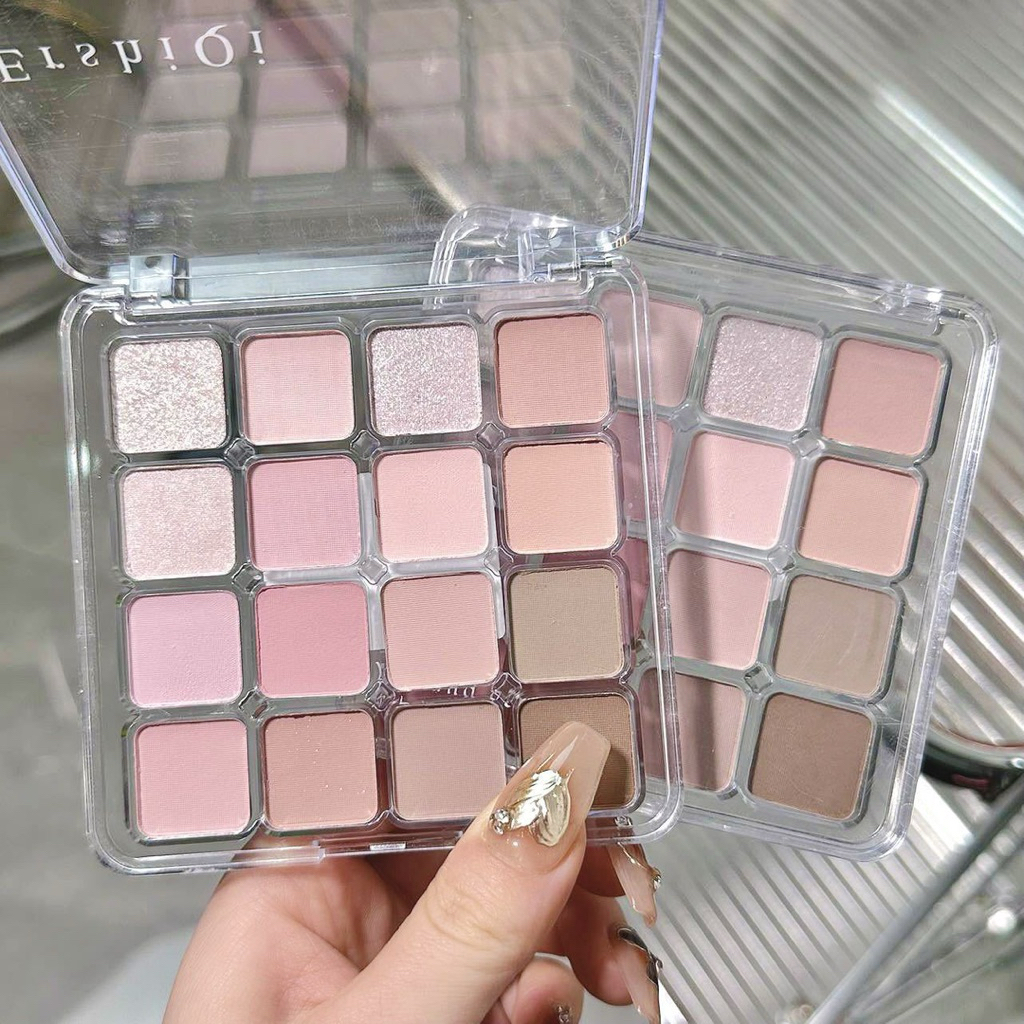 ErshiQi 16 phấn mắt tâm trạng nhỏ mờ ngọc trai ánh sáng mịn độ bão hòa thấp màu đất trang điểm bóng 