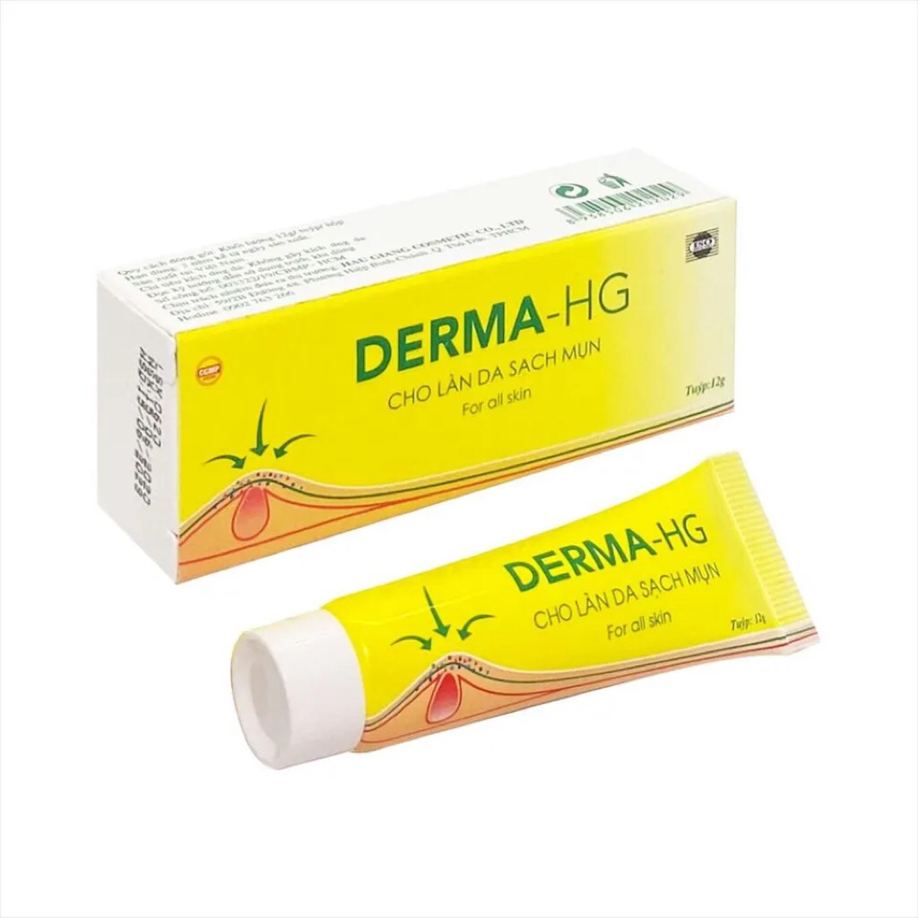 Kem mụn DERMA - HG (Tuýp 12g) Cho làn da sạch mụn
