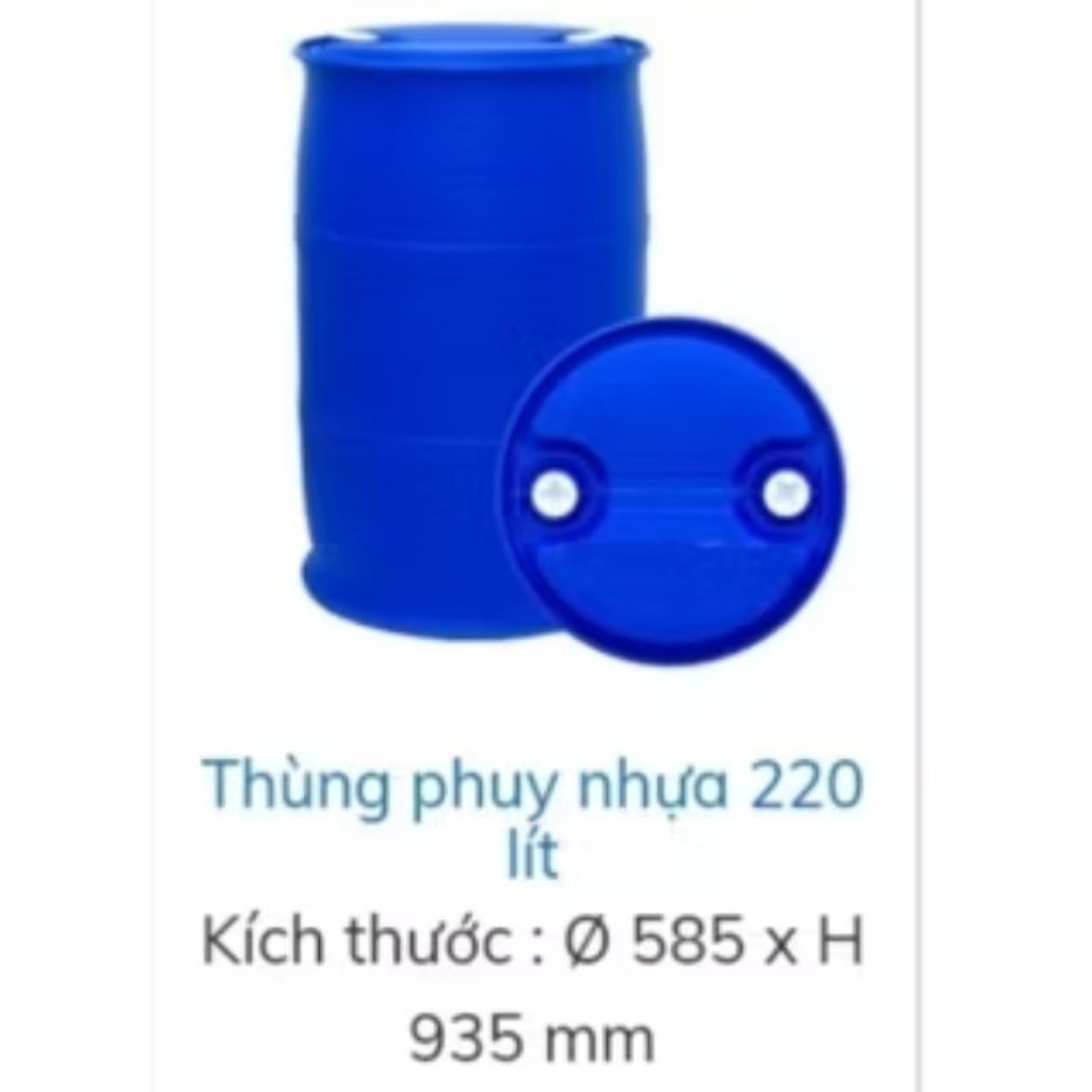 1 Thùng phuy nhựa 220L cũ