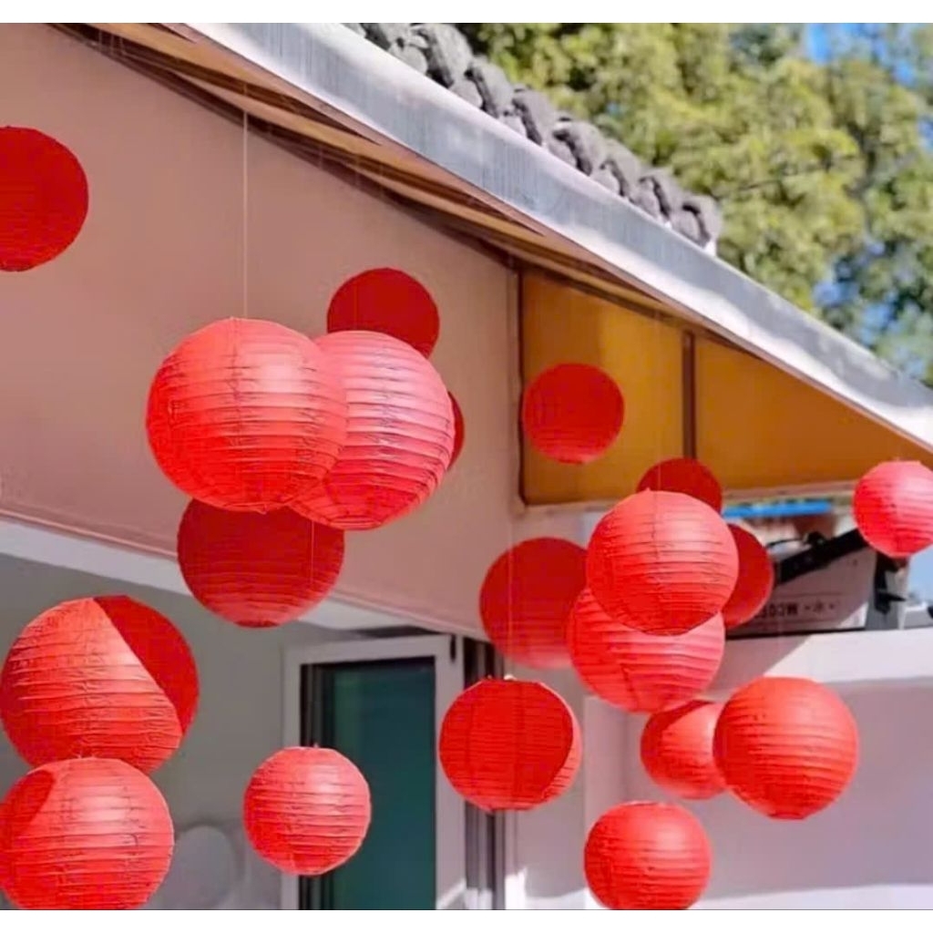 Đèn lồng vải lụa đỏ ,  đèn lồng trang trí Tết.
