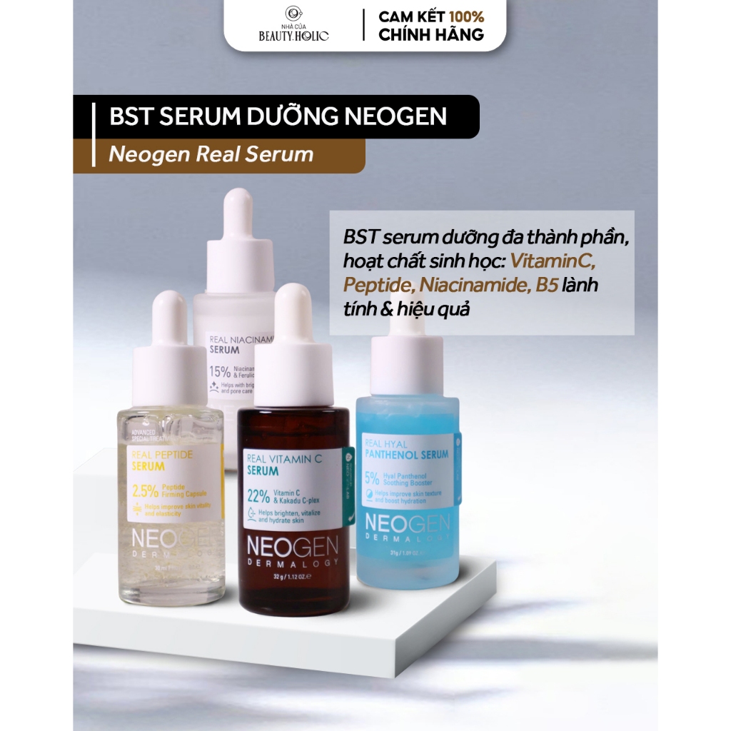 Serum hoạt chất NEOGEN Real Vitamin C / Peptide / Niacinamide / Hyal Panthenol