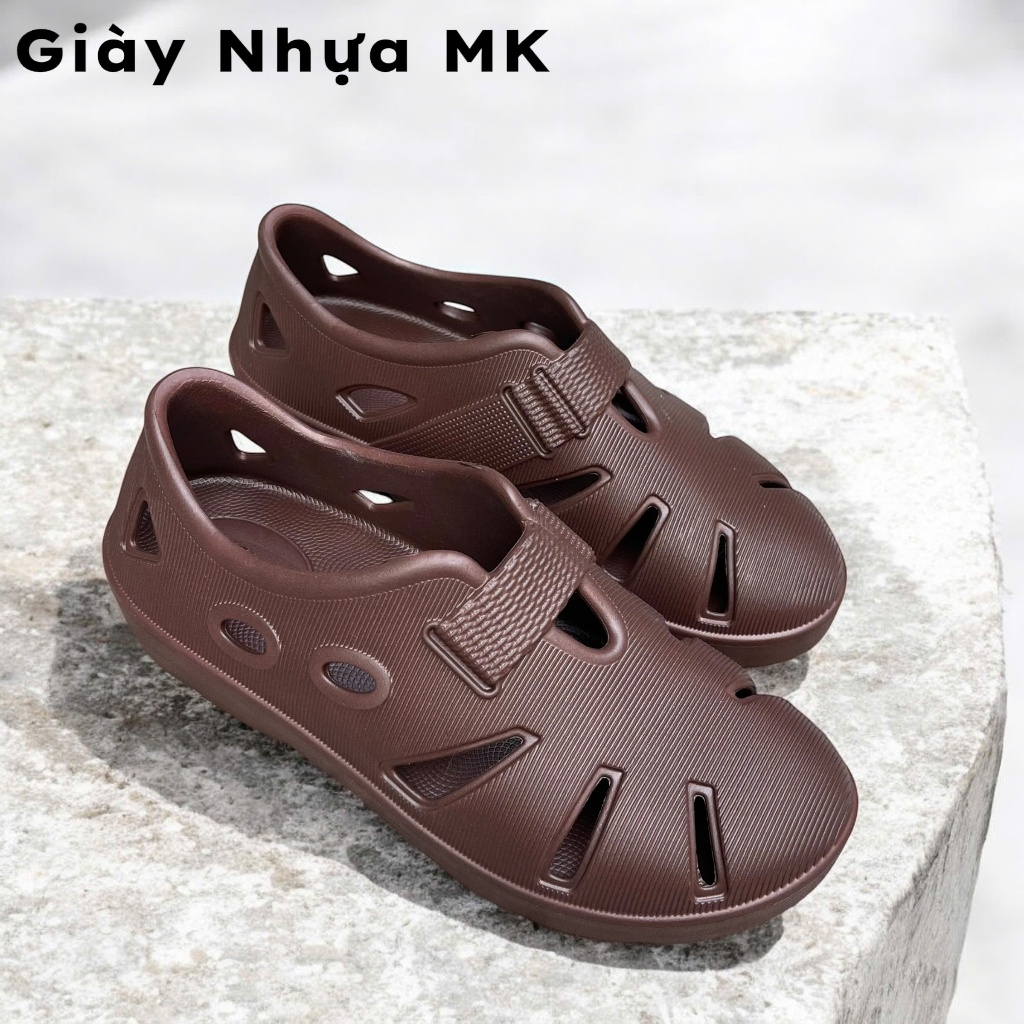 [LÙI 1 SIZE] Giày nhựa nam đi mưa chất eva siêu nhẹ đúc nguyên khối mềm không thấm nước êm chân dáng thể thao- GL063