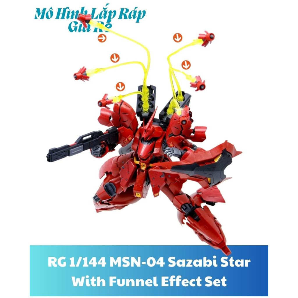 Mô Hình Lắp Ráp RG 1/144 MSN-04 Sazabi Star With Funnel Effect Set