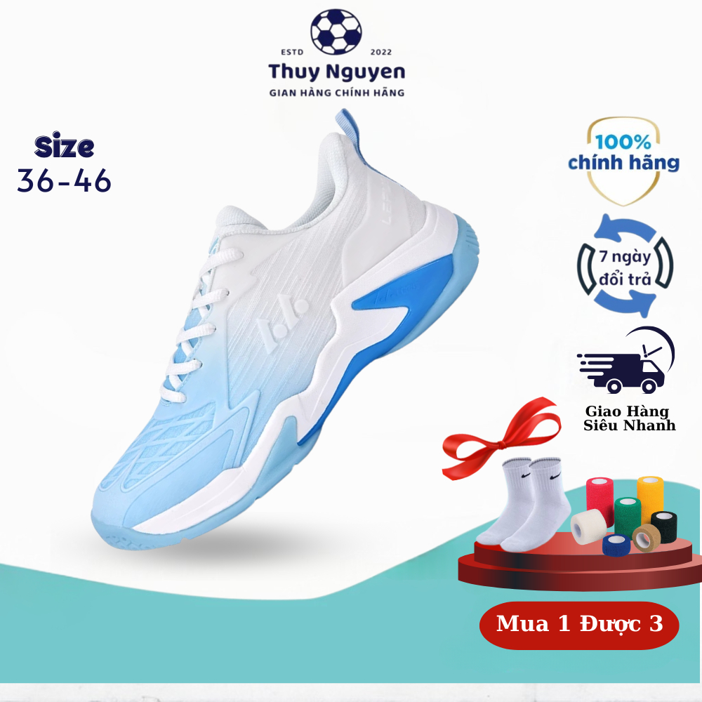 Giày Pickleball Tennis Cầu Lông Lefus L038 Chính Hãng Unisex, Da KPU Cao Cấp Đế Phylon TPU, Bền Đẹp,