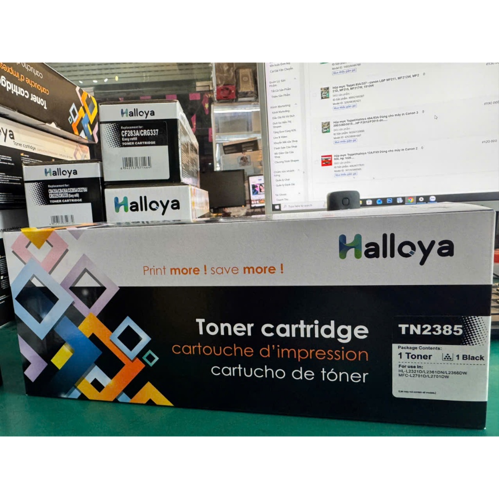 Hộp mực Topjet/Halloya TN2385 cho máy in Brother HL-L2321D, HL-2361DN, HL-2366DW, DCP L2520D.....