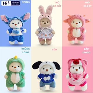  Gấu Bông Lena Bear Mặc Quần Áo Cosplay Stitch Thỏ Cún Cừu Dễ Thương Làm Quà Tặng Cho Trẻ Em Bạn Gái Dịp Sinh Nhật 