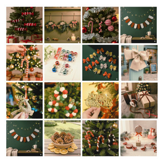  Phụ Kiện Trang Trí Noel. Trang trí cây thông noel và vòng hoa vòng nguyệt quế 