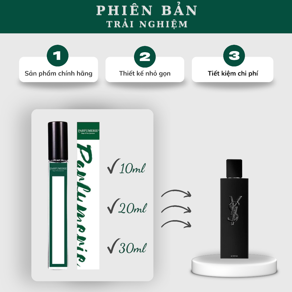 Nước hoa nam MYSLF Le Parfum phiên bản trải nghiệm chính hãng Parfumerievn