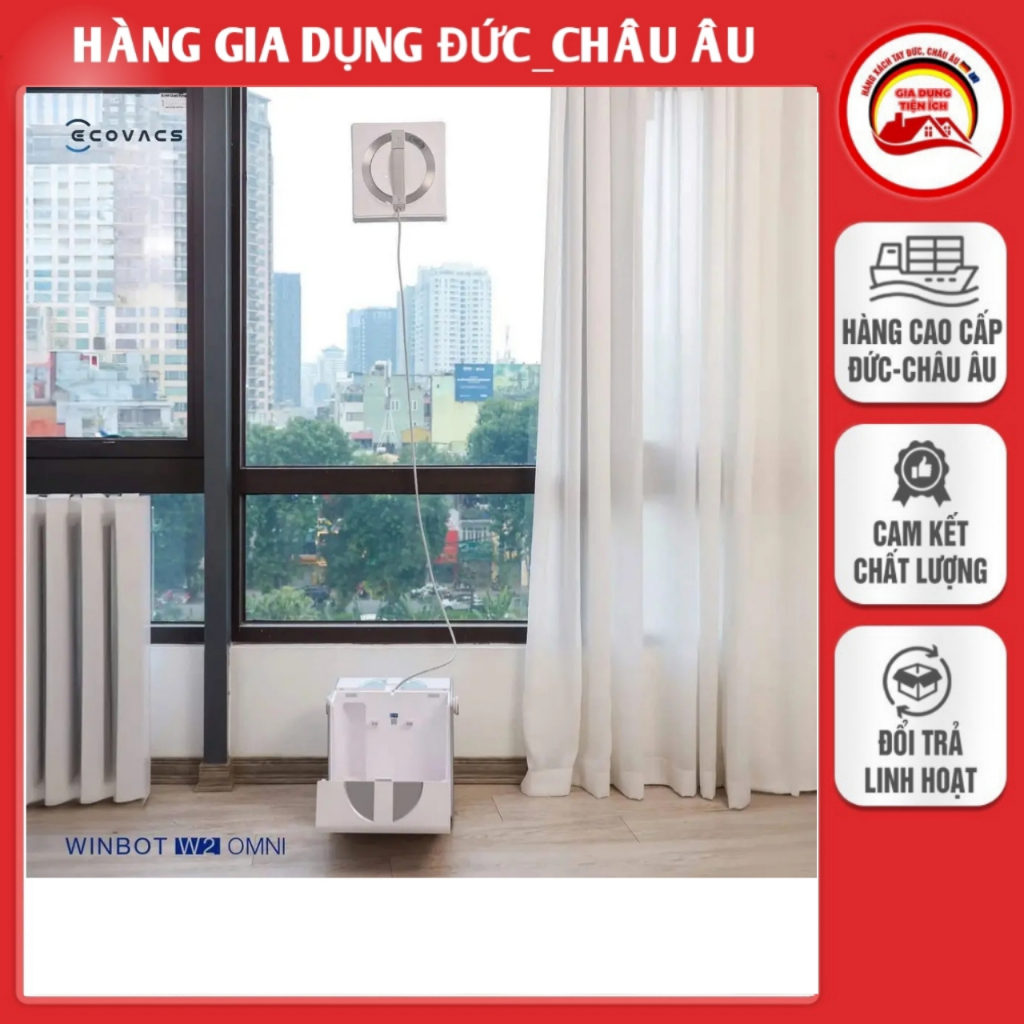 Robot lau kính Winbot W2 Pro Omni 3 chế độ làm sạch, nhỏ gọn, thông minh, an toàn