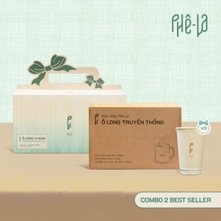   COMBO  01 Trà Ô Long phin giấy Phê La  Hộp 10 gói chọn vị  + 01 Hộp Quà Trà Sữa Tiện Lợi 