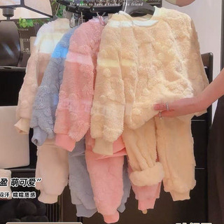  Bộ lông cho bé trai bé gái sz 8-30kg bo gấu bộ đồ dài tay thu đông cho bé 
