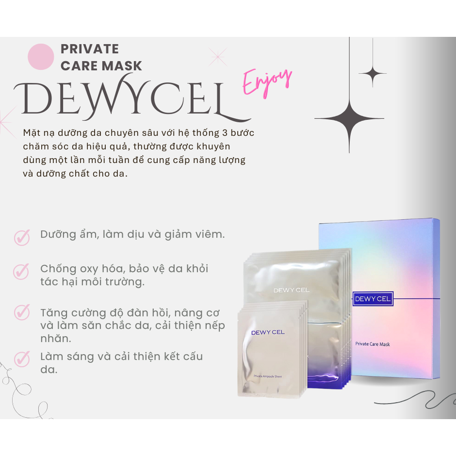 Mặt nạ dưỡng chuyên sâu DEWYCEL Private Care Mask